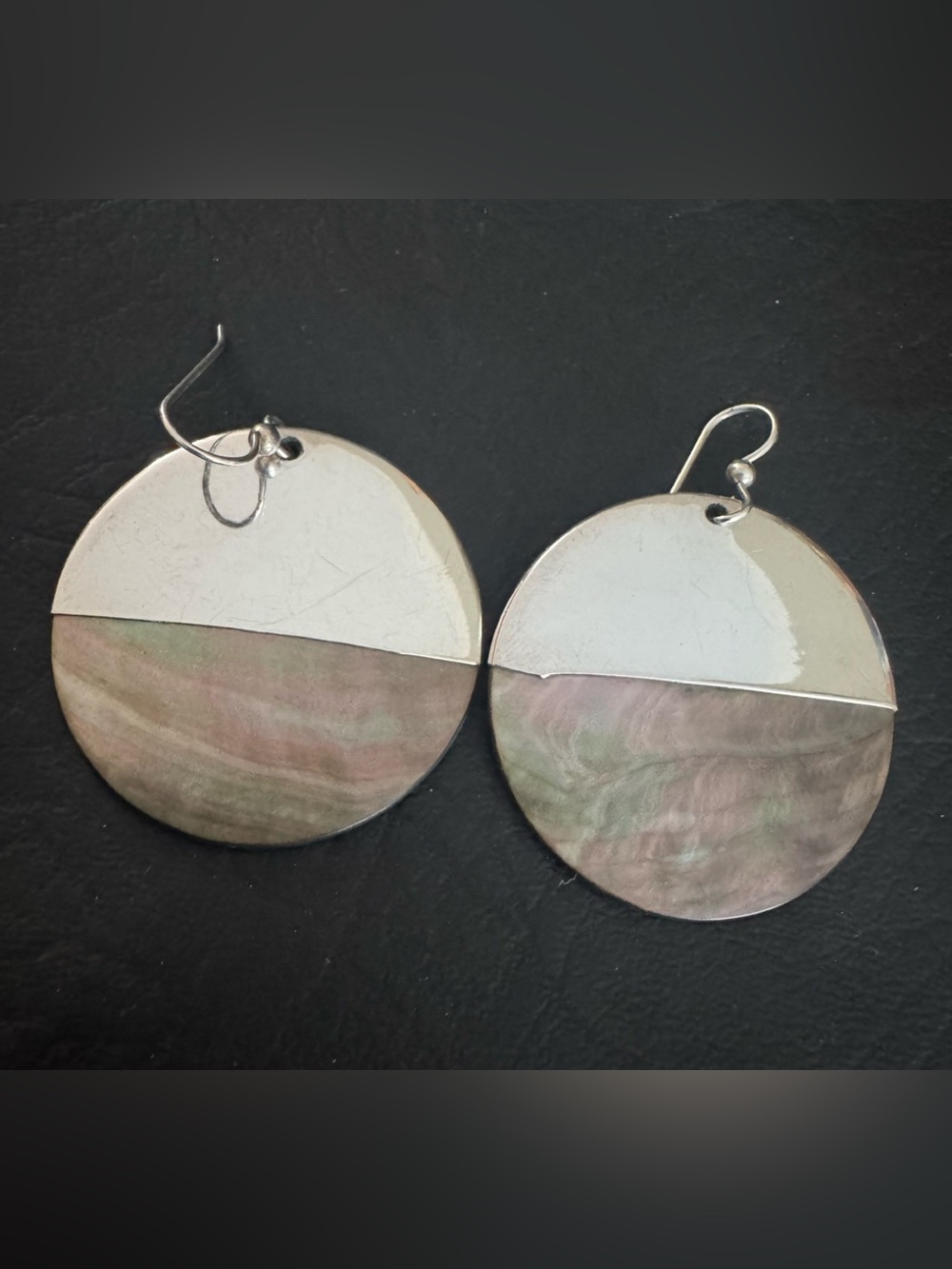 Sterling silver mother of pearl earrings